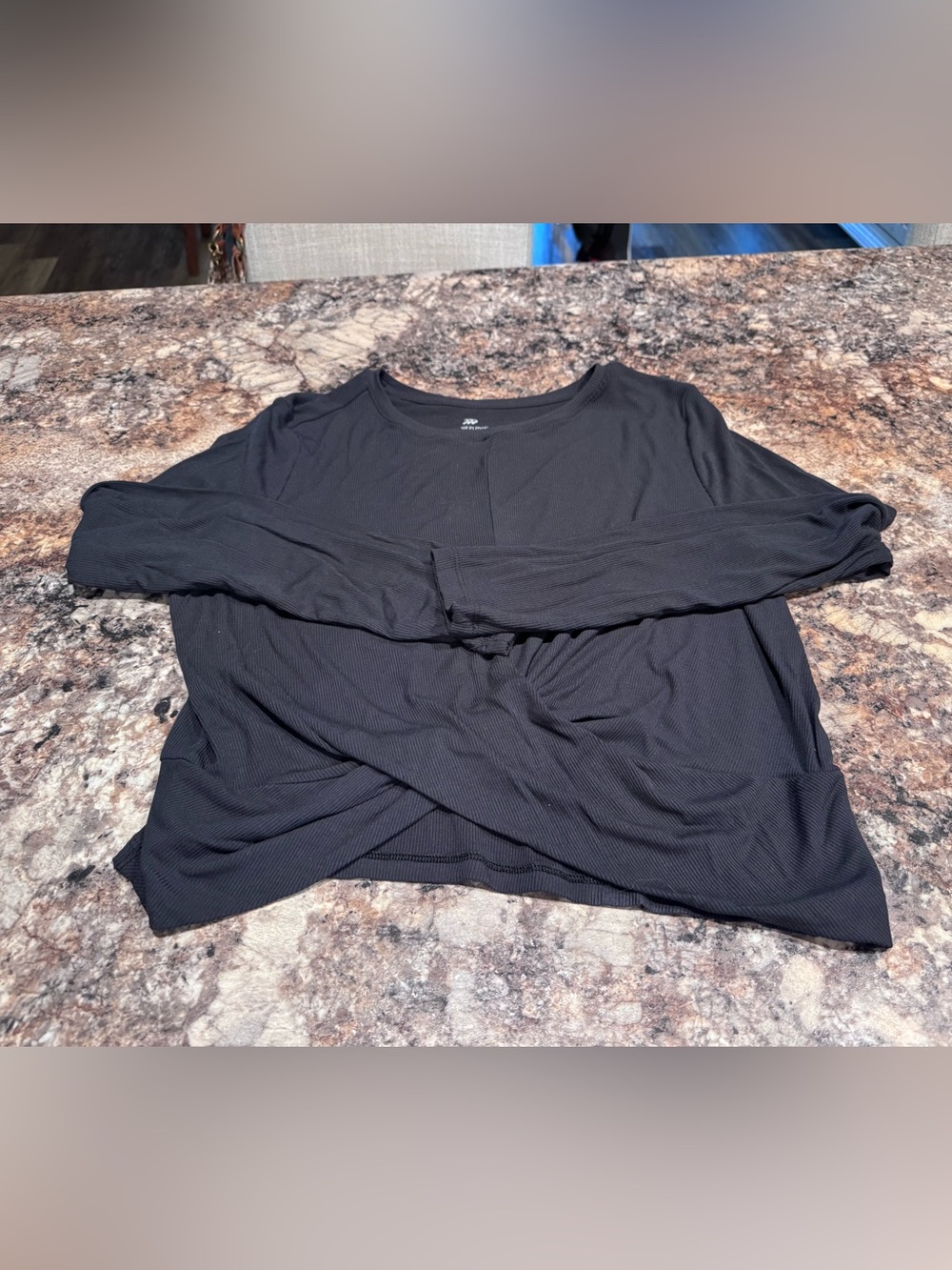 all in motion Black Long-Sleeve Tee
